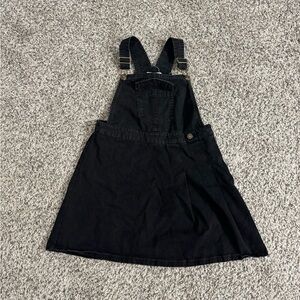 Black Kids Denim Overall Dress